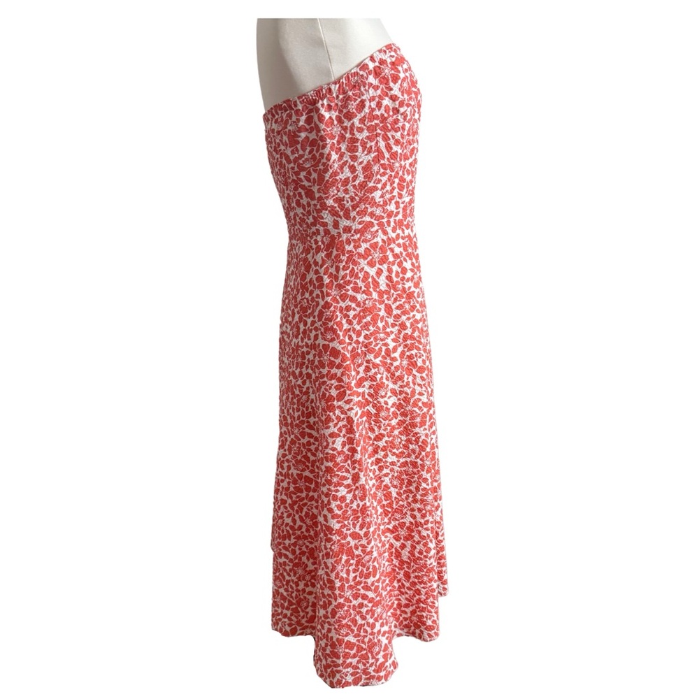 J. Crew Strapless Dress in Orange and White - 100% Cotton - NWT - Picture 3 of 16